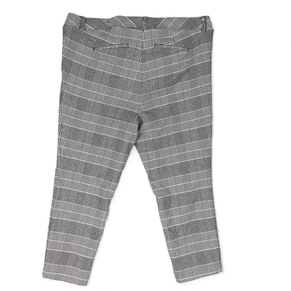 Torrid Pants Classic Houndstooth Black White Plaid Stretch Ankle Womens 22R